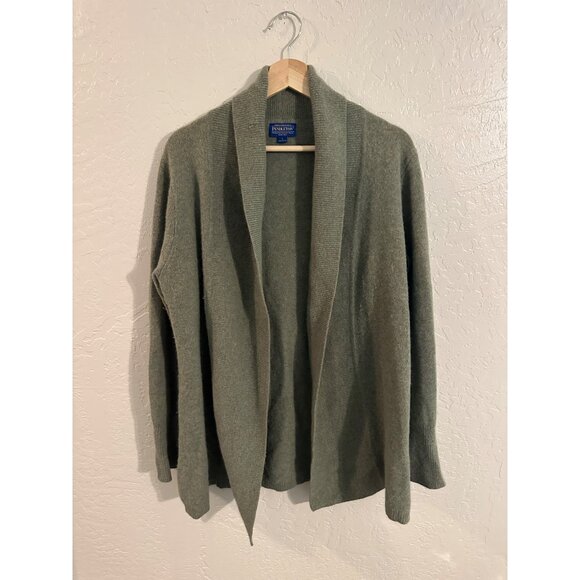 Pendleton Lambs Wool & Angora Green Cardigan - Picture 1 of 8
